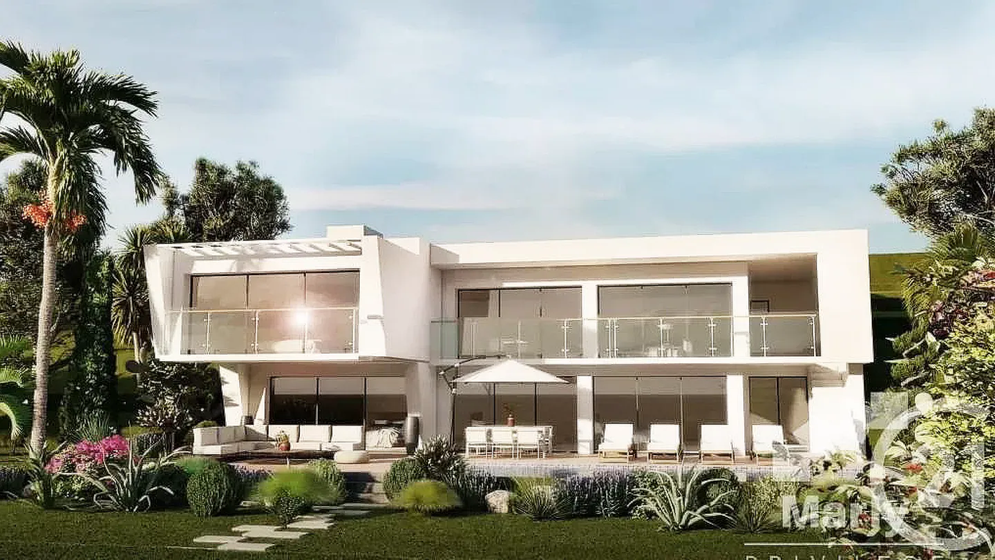 Building plot of 1,200 m² on Chemin des Collines, Le Cannet: rendering of a villa project